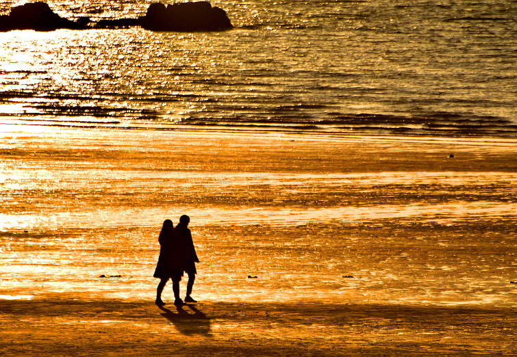 우리가 함께한 노을 바다